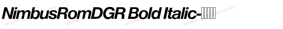 NimbusRomDGR Bold Italic字体转换